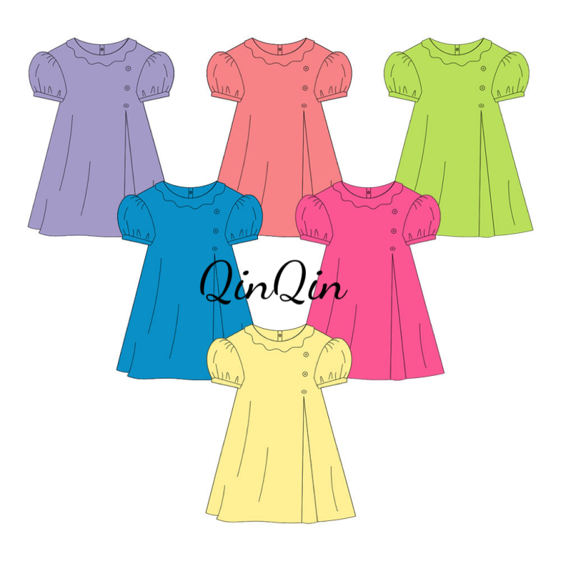 Girls Yoga Dress with Bubble Sleeves Stretchy Soft Kids Fitness Dress for Children Sports Play Dance Twirl Outfit