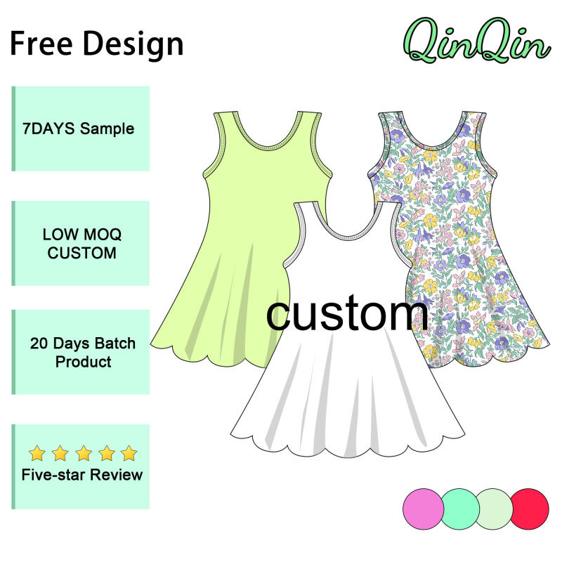 WEIWEI Bamboo Active Wear for Kids Yoga - Custom Color Logo Printing Dress