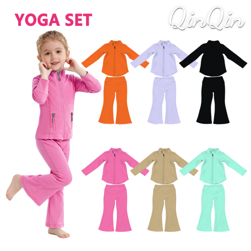High Quality Kids Clothes Kid Yoga Set Available in Different Colors Yoga Set New Design Girls Yoga Set