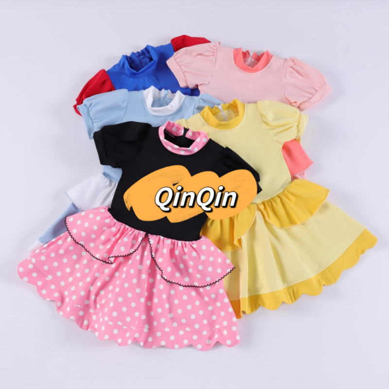 QinQin New Girls Clothing Dresses Little Girls Child Outfit Kids Party Dress Girls Dresses