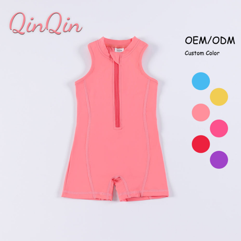 Latest Design Fashion Toddler Girls Sports Clothing Custom Print Yoga Jumpsuit Running Golf Tennis Active Wear