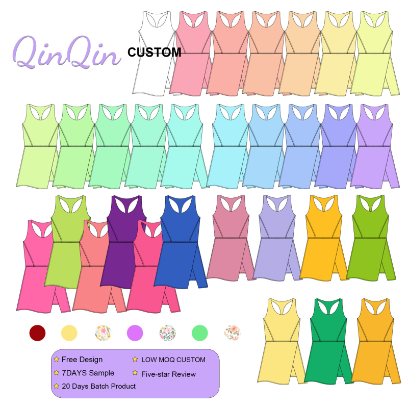 WEIWEI Kids Yoga Dress - Long Sleeve Custom Color Logo Printing Soft Stretchy Girls Active Wear