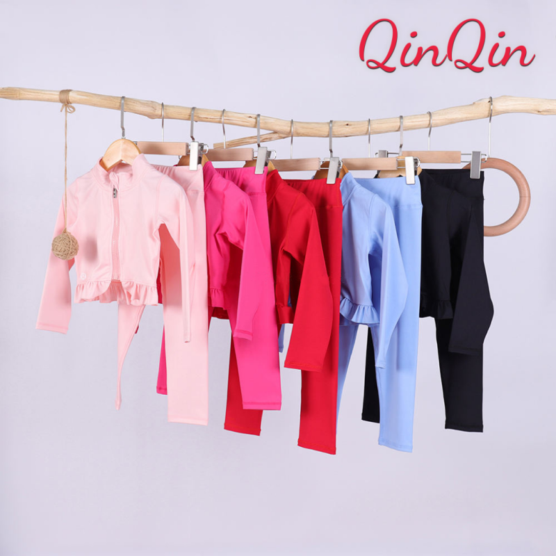 New Design Sports Yoga Jacket Zip up Quick Dry Girl Running Workout Gym Fitness Leggings Athletic Set