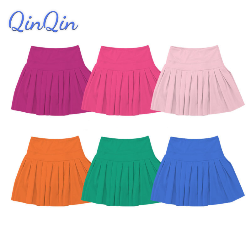 Girls Tennis Yoga Skirt Mesh Built-in Shorts Custom Print Sports Fashion Customizable