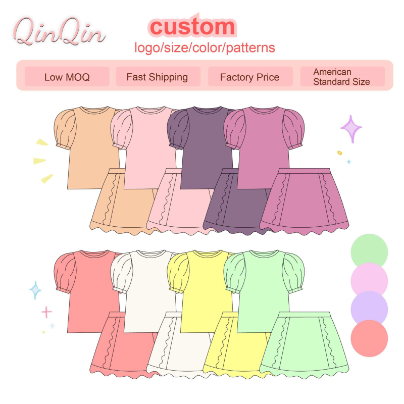 QinQin Girls Sleeveless Yoga Dress Customizable Color and Logo Printing Soft Stretchy Fabric for Kids Dance Wear