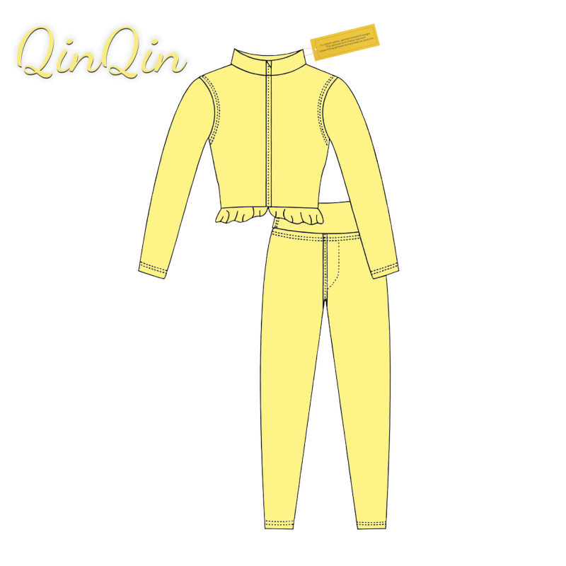 Breathable Nylon Spandex Children Fitness Running Clothes Set High End Girls Yoga Sportswear Fall Style Teen Workout Clothing