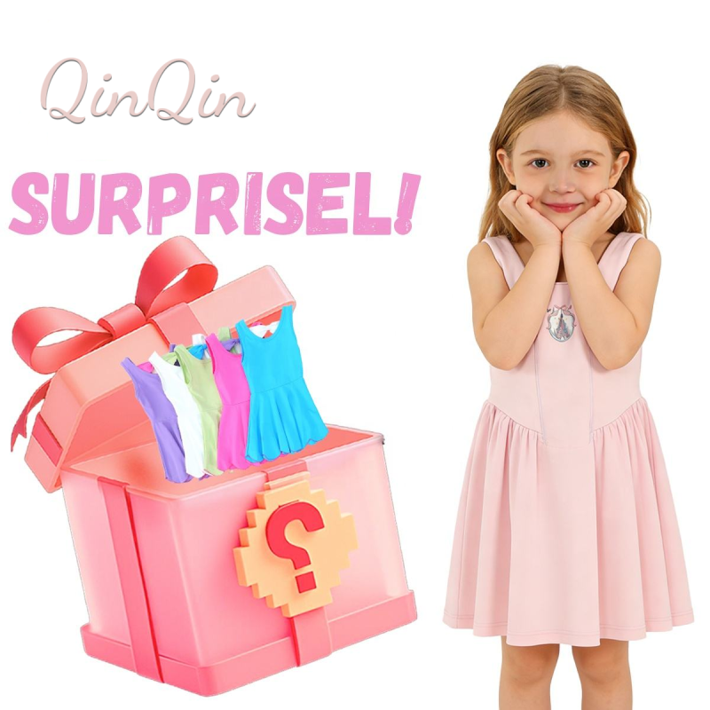 QinQin Active Wear Kids High Waist Surprise Box Sleeveless Tank Top for Girls Sports Apparel for Workout Fitness Suits