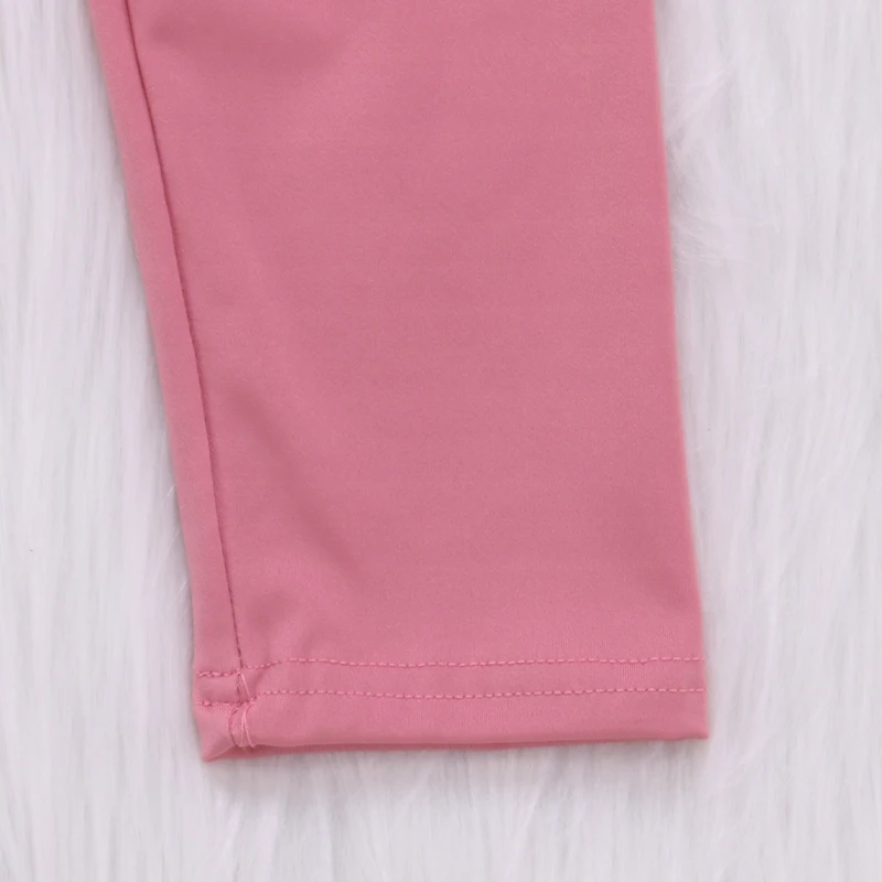 OEM/ODM Girls' Solid Leggings Legging Polyester/spandex Legging Lembut Untuk Anak Perempuan - Image 5