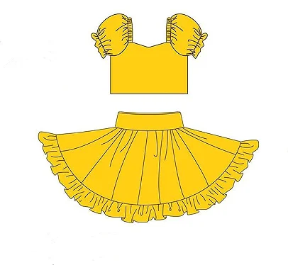 Kids Sports Clothes Solid Color Kids Sports Clothes Two Pieces Girl Yoga Dress Set Athletic Sport Ruffle Skirt Yoga Sets - Image 3