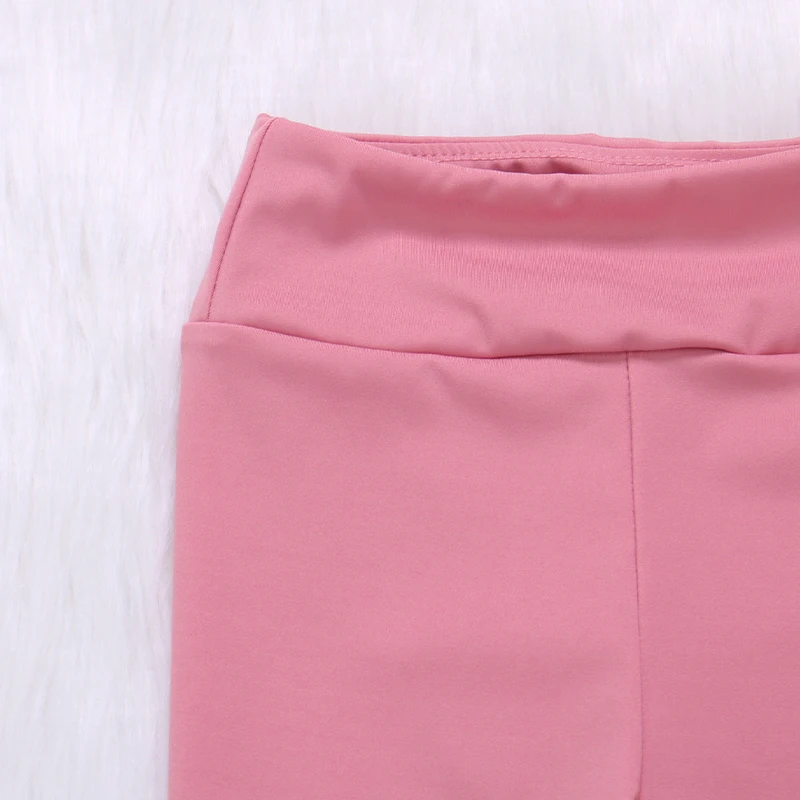 OEM/ODM Girls' Solid Leggings Legging Polyester/spandex Legging Lembut Untuk Anak Perempuan - Image 4