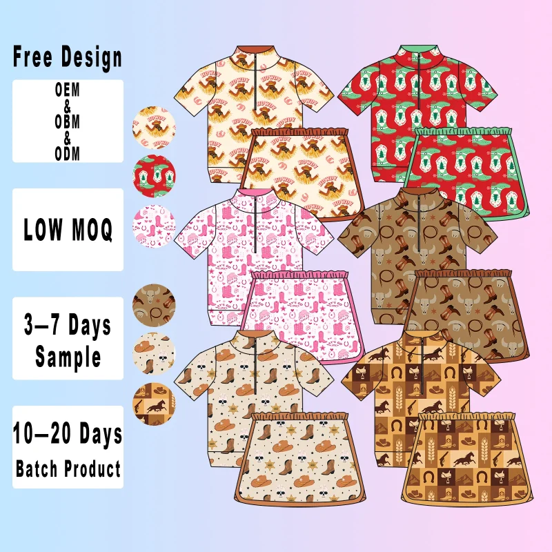 Fashion Girls Yoga Set Sleeveless Tank Top and Skirt with Embroidery and Built in Shorts Custom Design