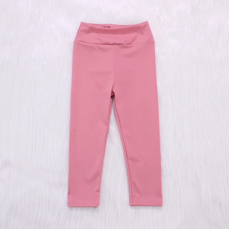 OEM/ODM Girls' Solid Leggings Legging Polyester/spandex Legging Lembut Untuk Anak Perempuan - Image 6