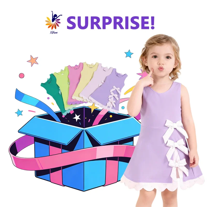Kids Clothes Wholesale Yoga Girl Clothes Mystery Box Fitness Wear Tennis Summer Girls Dresses With Short