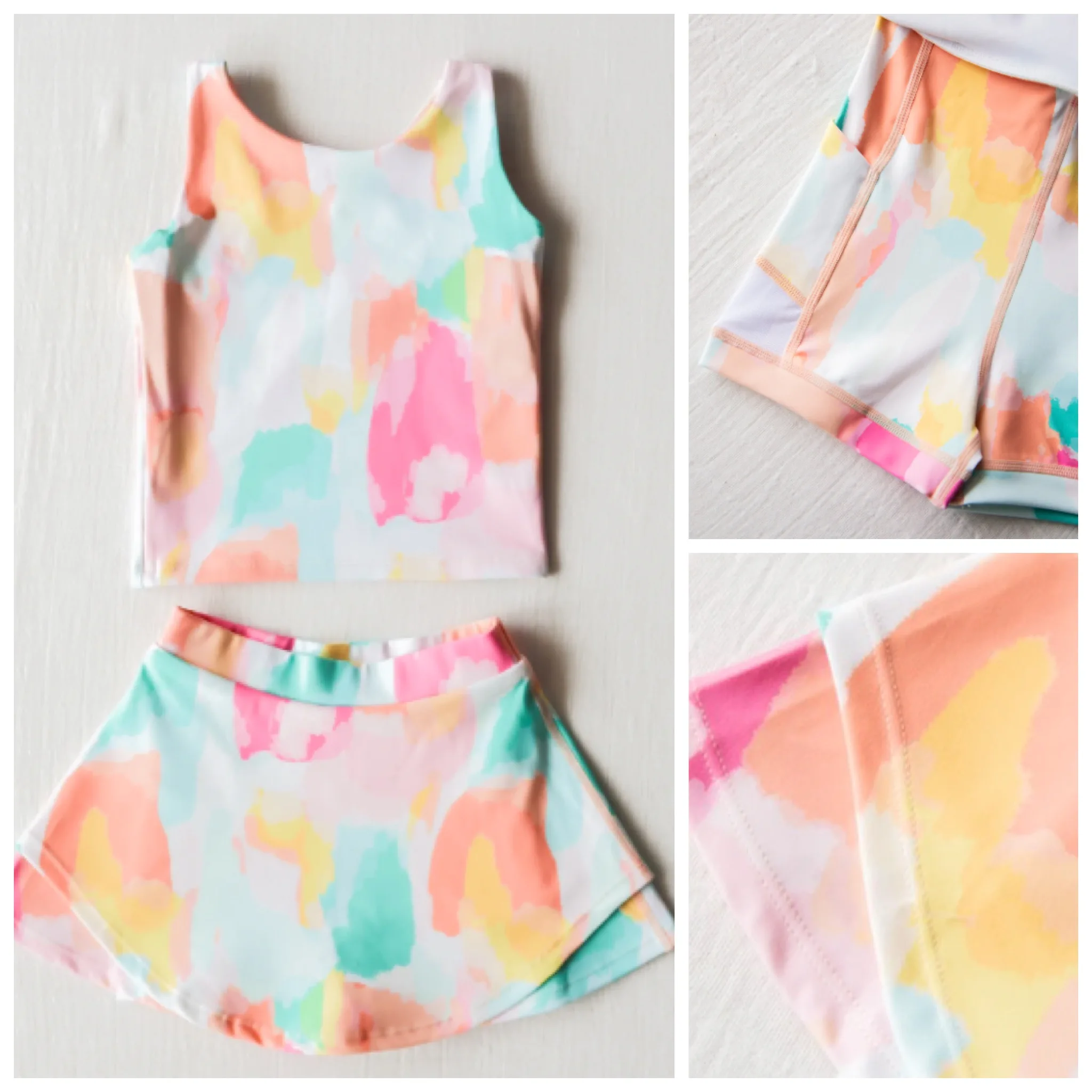 Stylish and durable functional yoga wear for kids, perfect for B2B wholesale buyers seeking quality activewear for young customers.