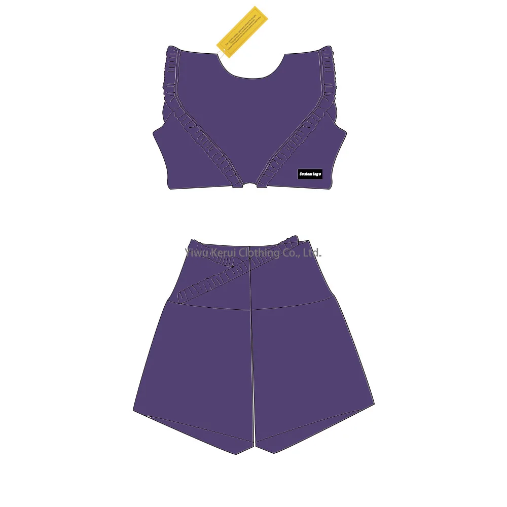 Eco-conscious kids yoga wear in vibrant designs, crafted sustainably for B2B wholesale buyers seeking ethical and stylish activewear options.