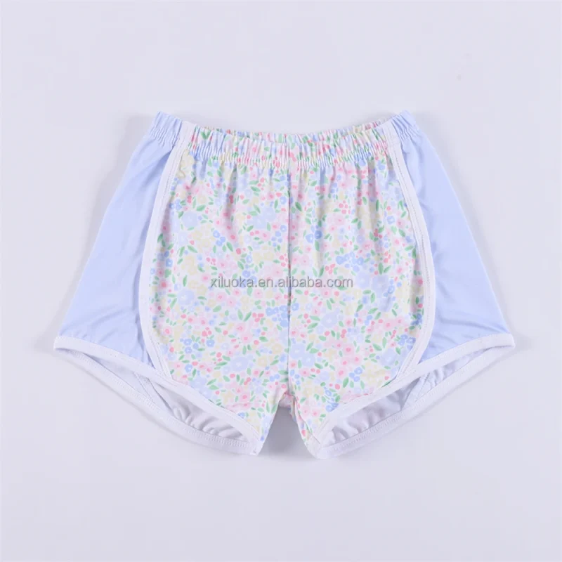 Summer Seersucker Shorts Custom Print Girls Casual Short Daily Wear Outgoing Wear