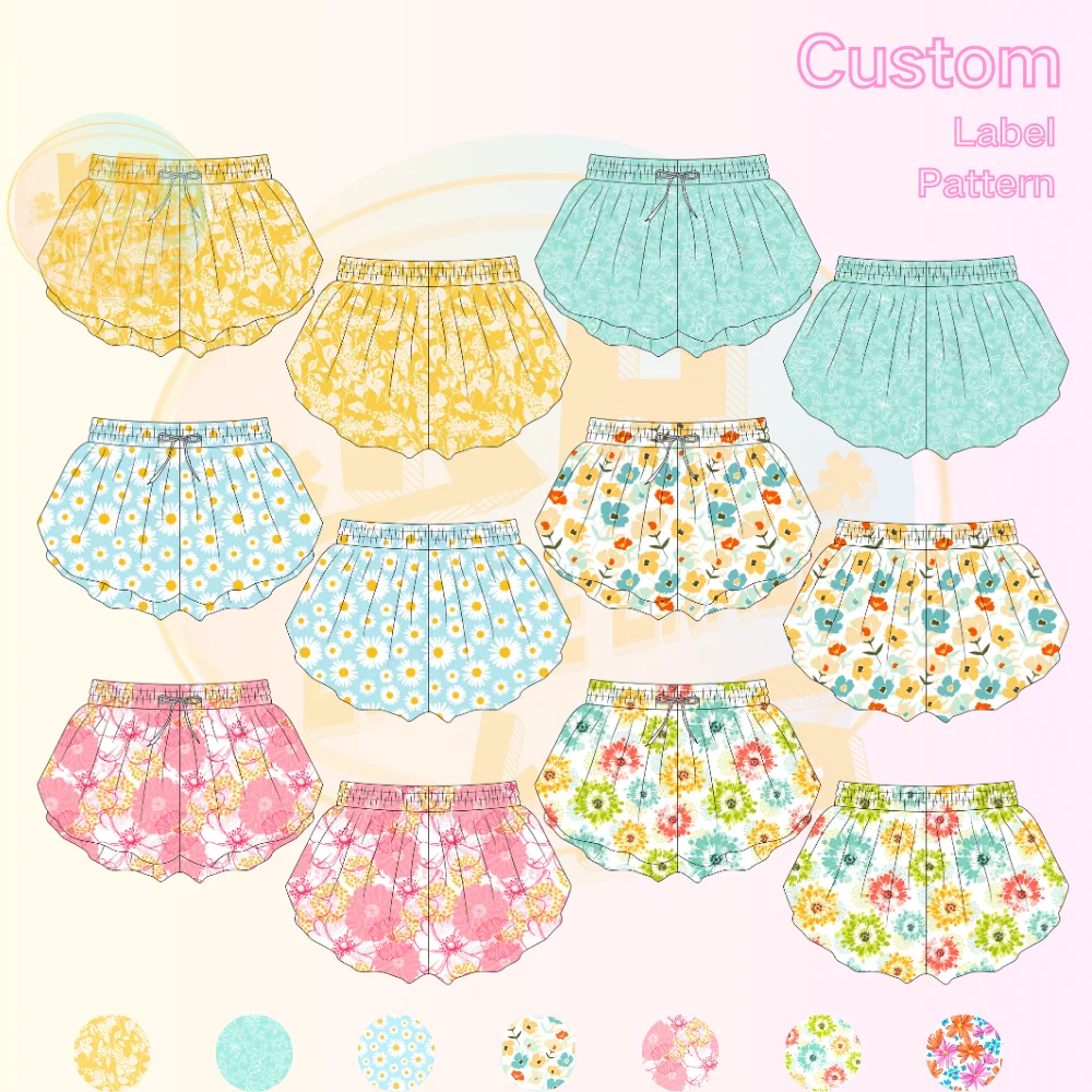 KERUI 2025 Custom Logo Butterfly Shorts 2 in 1 Girls Shorts Tennis Skirt Soft Sports Leggings Yoga Gym Tennis Butterfly Shorts