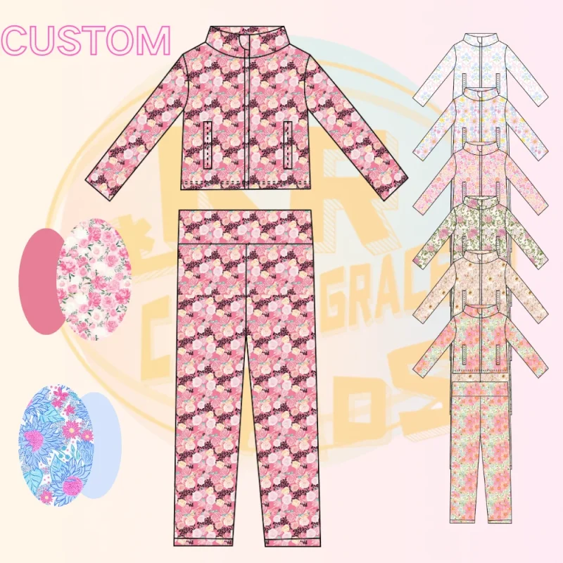 KERUI Girls' Sportswear Fitness Clothing Kids Training Wear Girls Yoga Tops Pants Gym Dry Nylon Fit Casual Sportswear