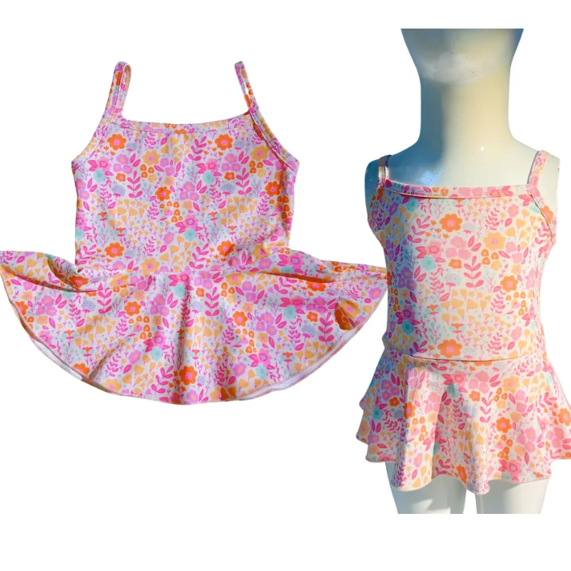 Hot Selling Girls Summer Dresses Custom Printed Toddler Clothing Casual Baby Girl Dresses Wear slip Dresses for Kids