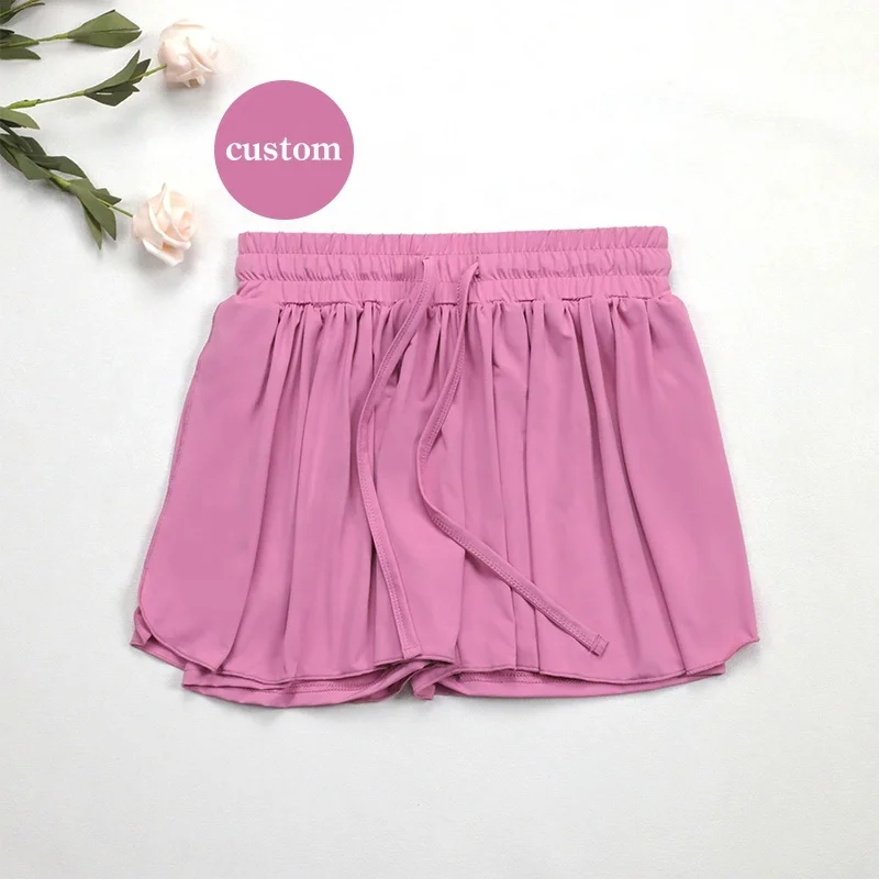 KERUI Custom Active Wear Adults Womens Sports Butterfly Shorts Womens Summer Yoga Butterfly Shorts 2025 Womenls Plum Shorts