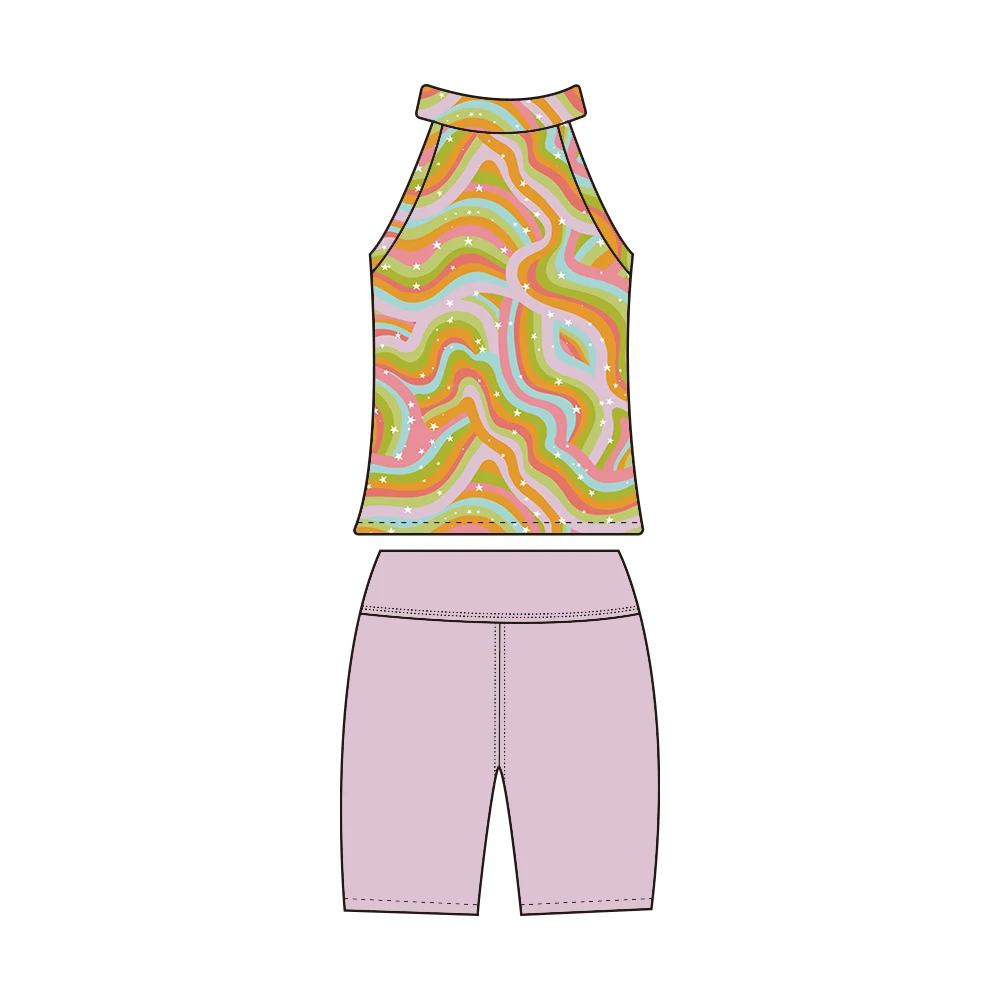 Wholesale personalized kids yoga clothes featuring vibrant designs and premium fabrics, perfect for businesses seeking unique, high-quality apparel.