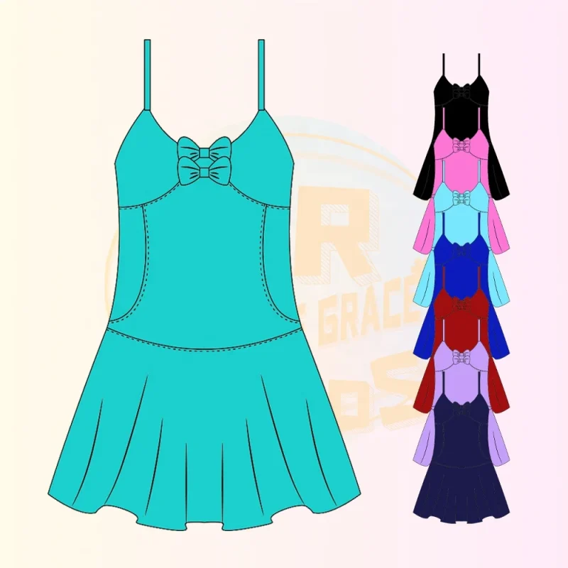 KERUI Wholesale Summer Sports Workout Wear Western Style Sleeveless Strap Yoga Skirt Girls