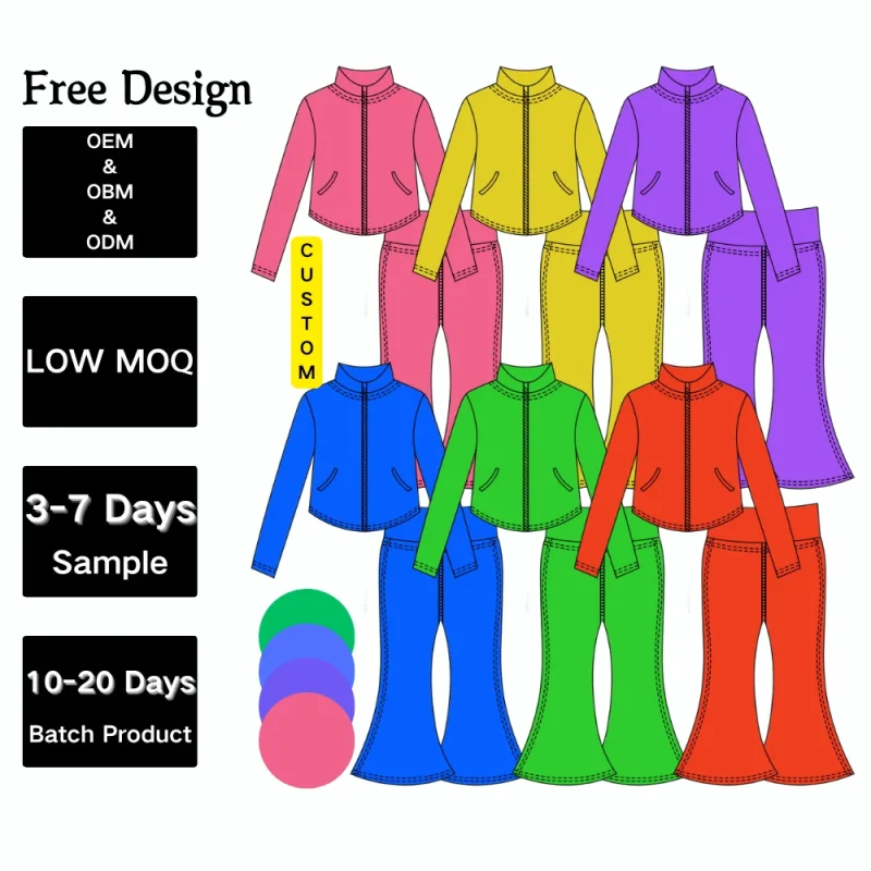 KERUI Girls Zip up Crop Jackets Flares Sports Yoga Clothing Running Fitness Quick-Drying Long -Sleeved Polyester Nylon Suits