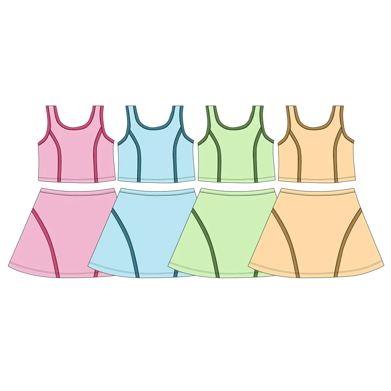 Wholesale girls' pond yoga gear in vibrant designs, perfect for retailers offering high-quality activewear for young yoga enthusiasts.