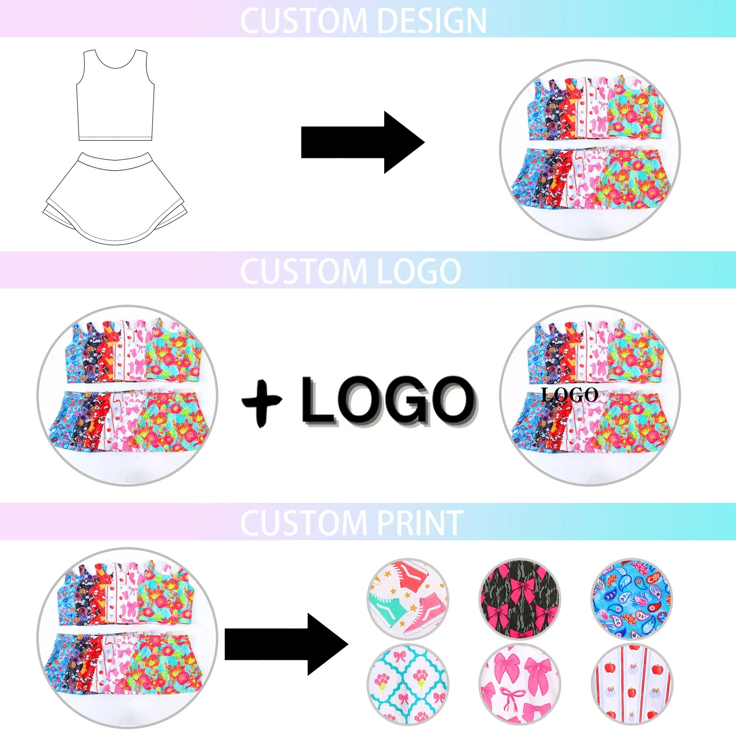 Kerui Casual 2-Piece Gym Skirts Fitness Set for Toddlers Baby Girl Yoga Wear with Floral Pattern Children's Gym Outfit - Image 3