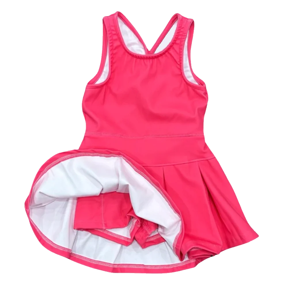 KERUI 2025 Newest Design Baby Girls Golf Tennis Dress Kids Breathable Dress Toddlers Sleeveless Nylon Dress with Inner Pocket - Image 3