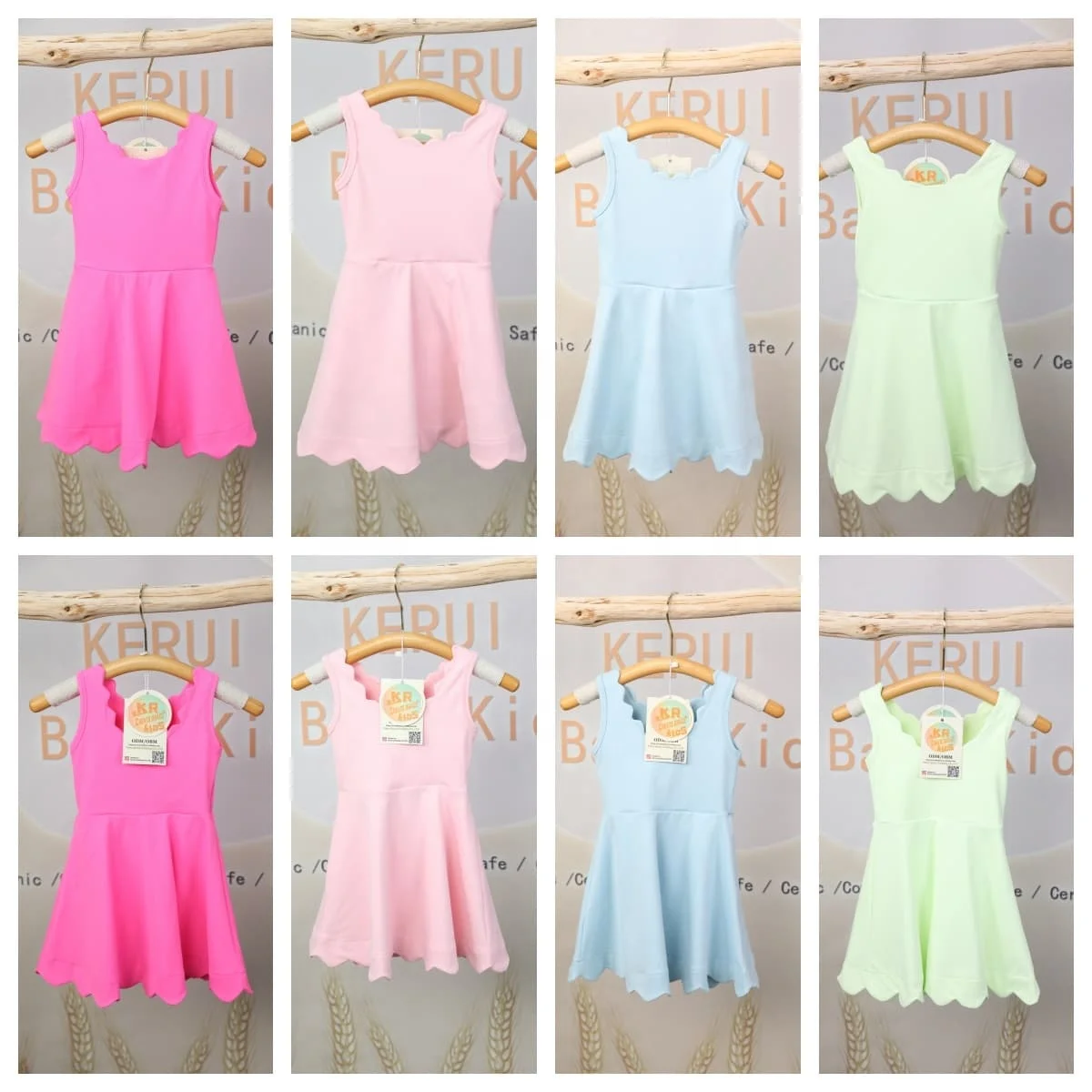 Kerui Kids Long Knee Sleeveless Long Sports Dress Girls Fitness Wear Gym Dress 2-in-1 Exercise Workout Athletic Dress for Girls - Image 4