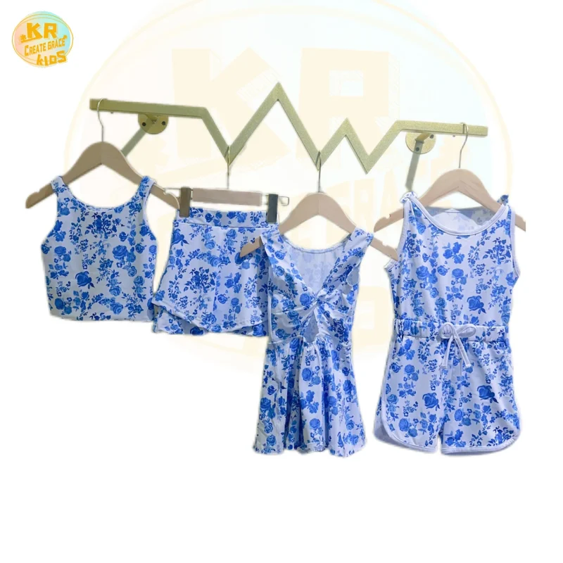 Factory Custom Kids Girls Sleeveless Athletic Tennis Exercise Golf Dresses Sports Dresses with Shorts Golf Workout Dress