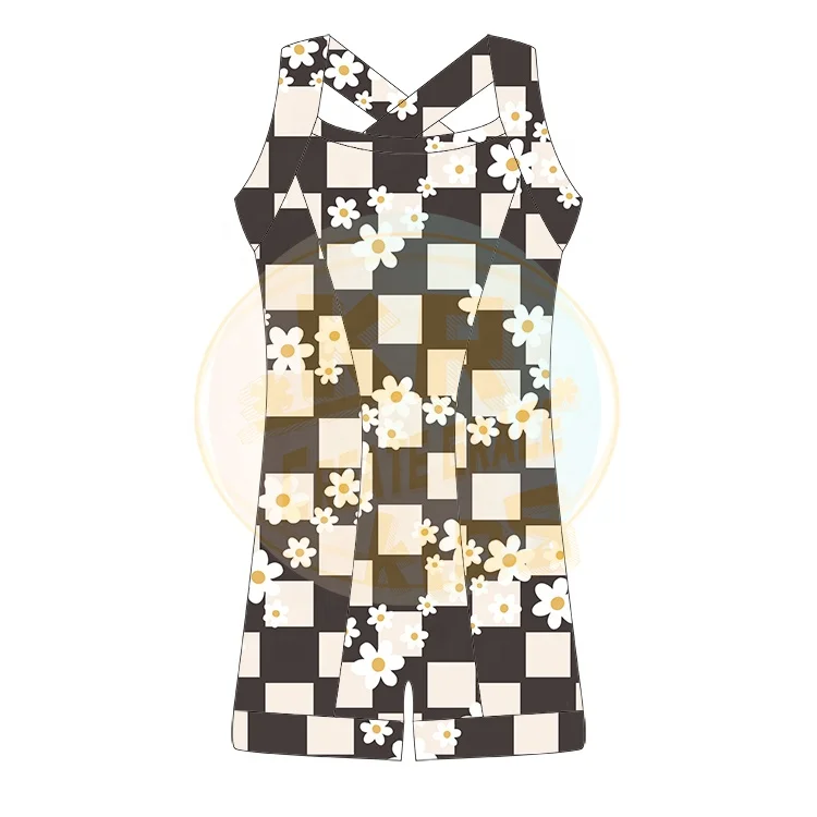 New Design Kids One Piece Workout Clothing Active Wear Fitness Sports Bodysuit Girl Gym Yoga Jumpsuit - Image 4