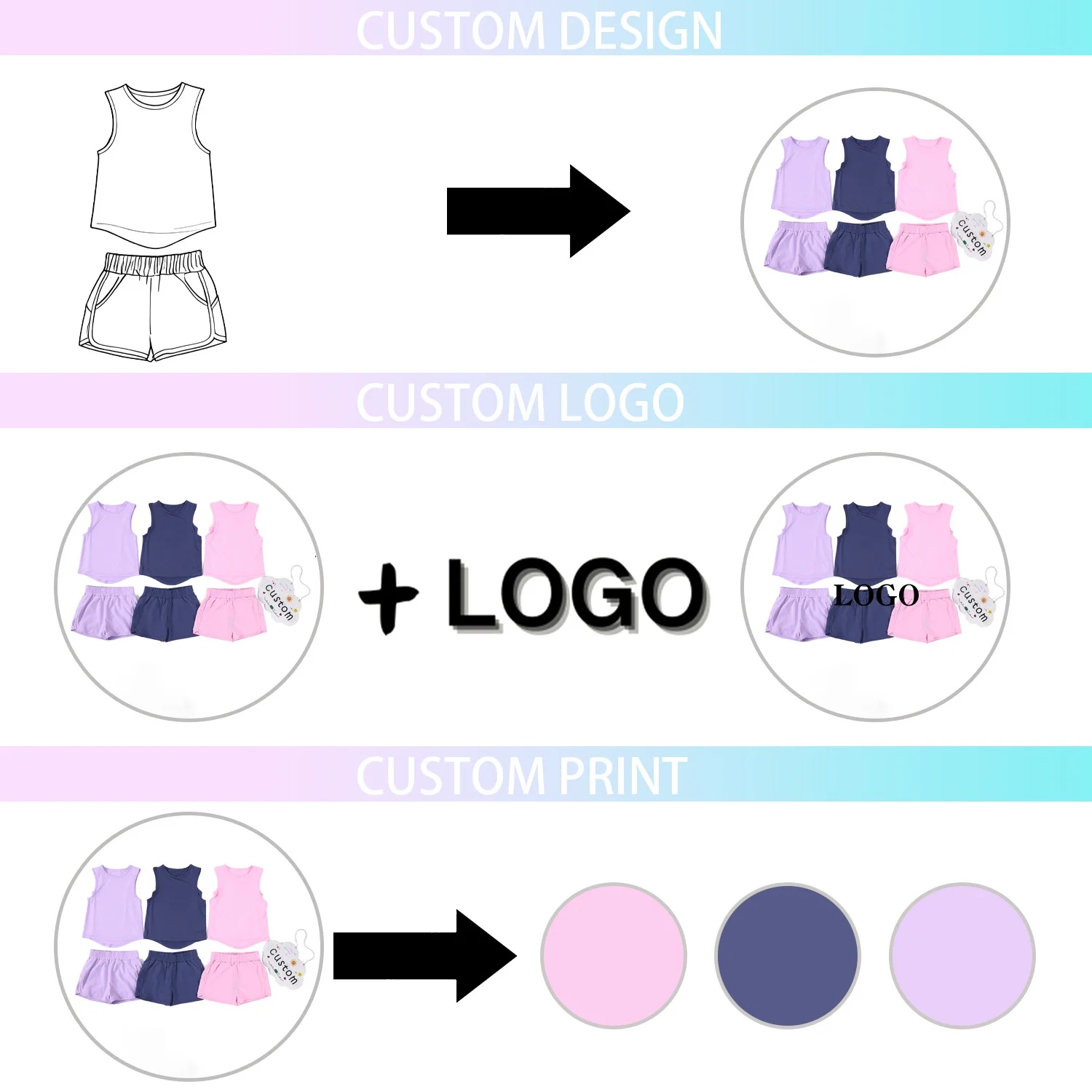 Wholesale sun protection kids' swimwear and yoga apparel designed for comfort, durability, and UV safety. Perfect for retailers and businesses.