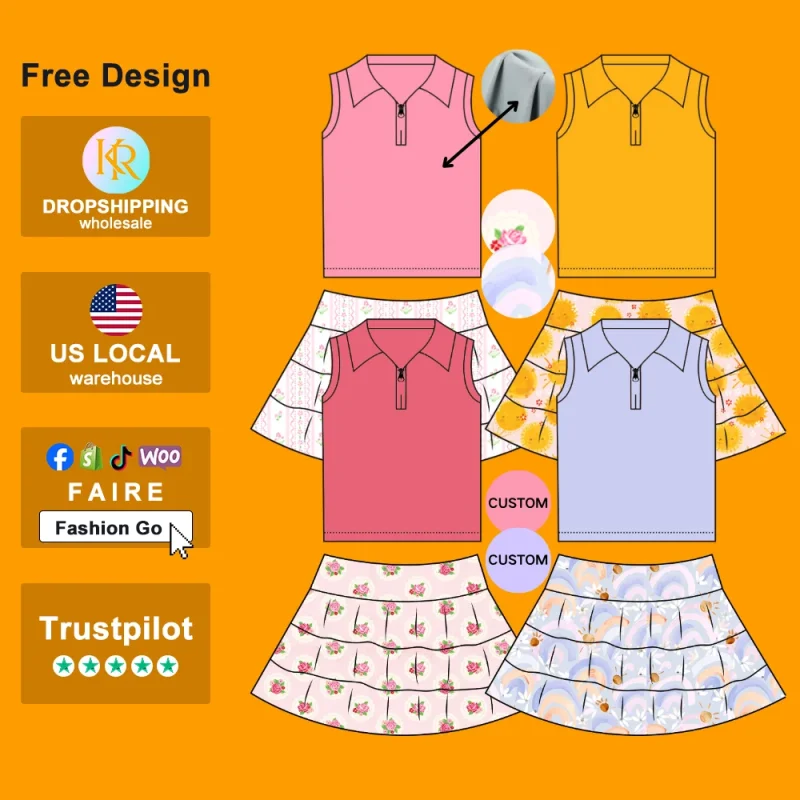 KERUI  Best Price Kids Yoga Sets Low Moq Girls Tennis Suits Breathable Toddler Girls 2pcs Seamless High Stretch Thumb Yoga Sets