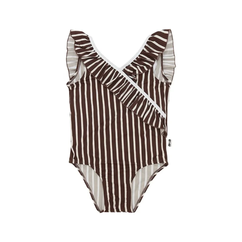 New Arrival Custom Floral Print Girls Swimsuit ODM Supply Sleeveless Beachwear for Toddler's Summer Swimming Clothes