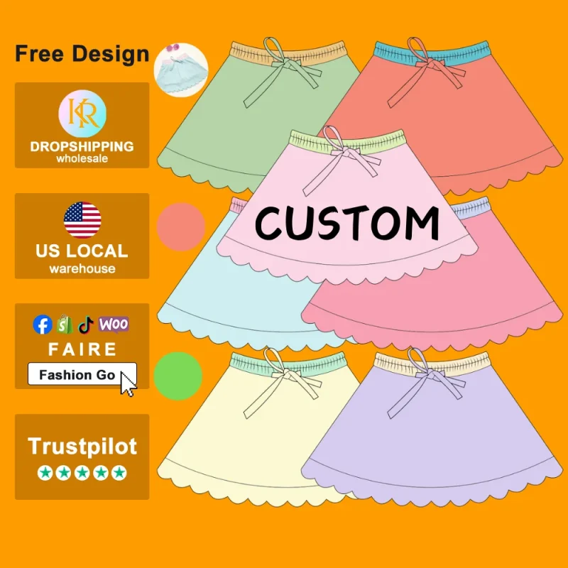 KERUI New Arrival Children Outdoor Sport Tennis Skirt Running Short Skirts Plus Size Teenager Tennis Skirt with Shorts