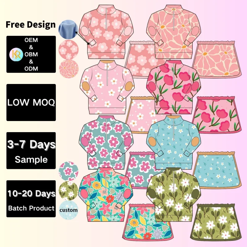 KERUI Women's Sports Set Long Sleeved Jacket+Skirt Half High Collar 1/4 Zipper Wear-Resistant Elbow Plus Size Winter Children