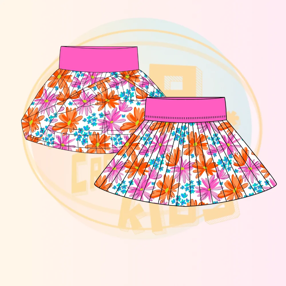 KERUI 2025 Girl Sports Skirts Quick Dry Custom Prints Sports Skirts Kids Tennis Yoga Skirts with Shorts - Image 3