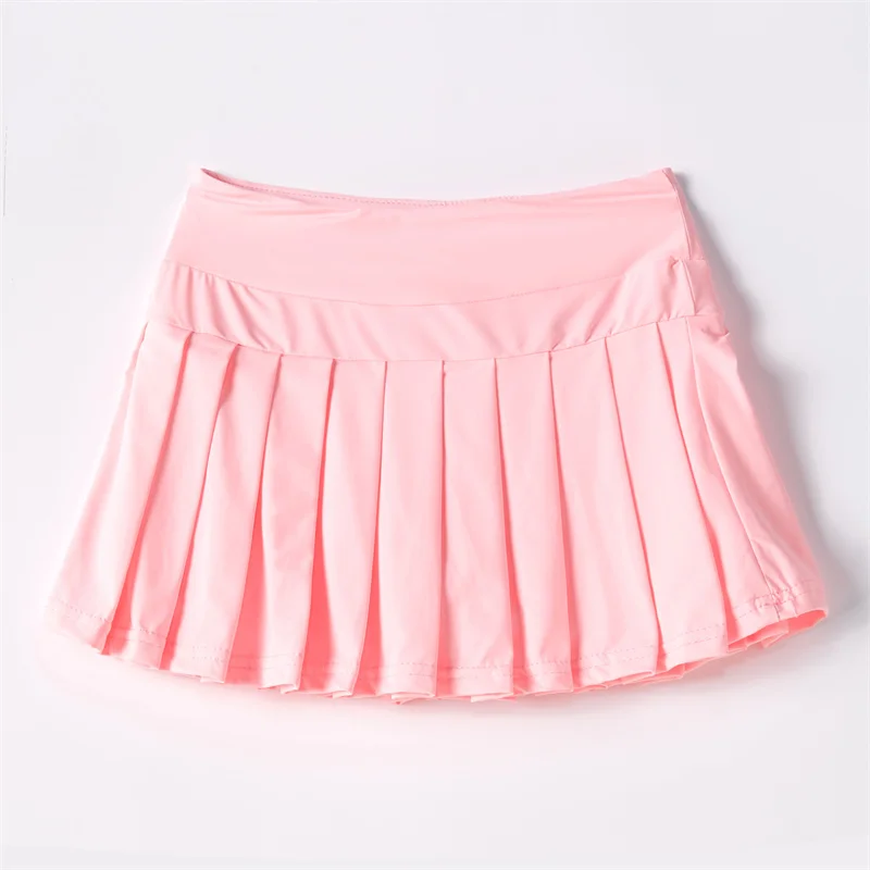 KERUI Summer New Little Girl Preppy Pleated Skirt Kids Cotton 100% Solid Color Tennis Skirt Toddler Stretch A-line Skirt