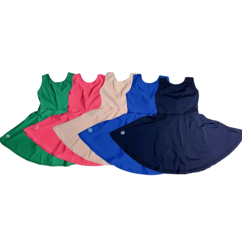 New Product Toddler Girls Tennis Dress Kids Girls Sports Skirt Girls Custom Color Sleeveless Summer Baby Fitness Yoga Dress