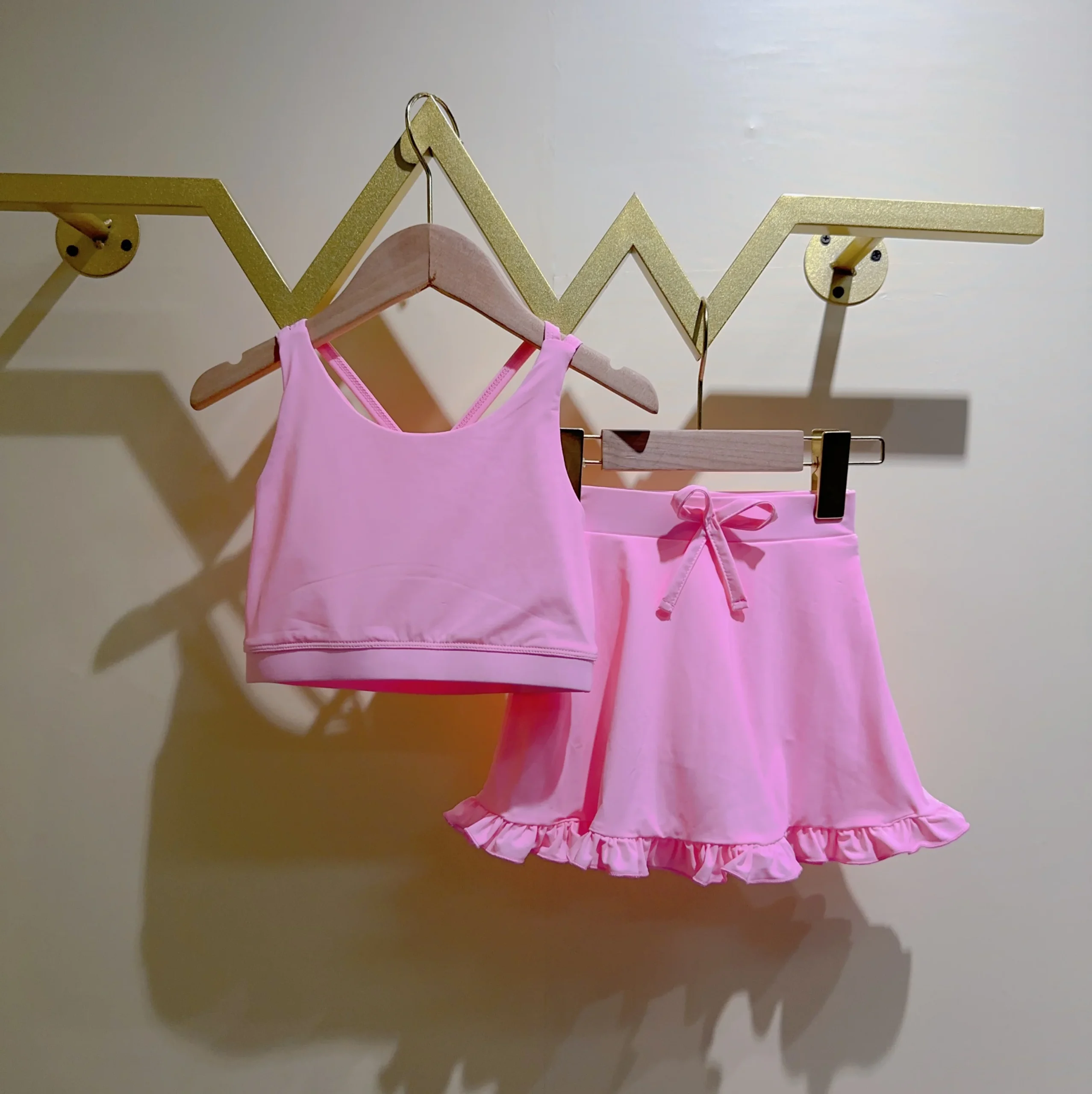 Custom Color Crossing Back Toddler Little Girls Training Tennis Bras Kids Yoga Wear Gymnastics Vest Top - Image 4