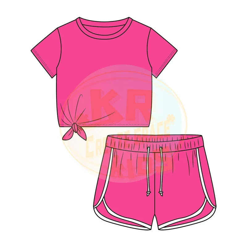 2024 Summer Comfortable Kids Sports Wear Boys and Girls Yoga Suit for Fitness Jogging Football Casual Solid Color Yoga Sets