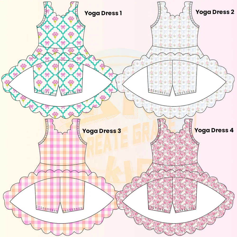 Premium children's yoga apparel in vibrant designs, perfect for B2B wholesale buyers seeking luxurious, high-quality activewear for kids.