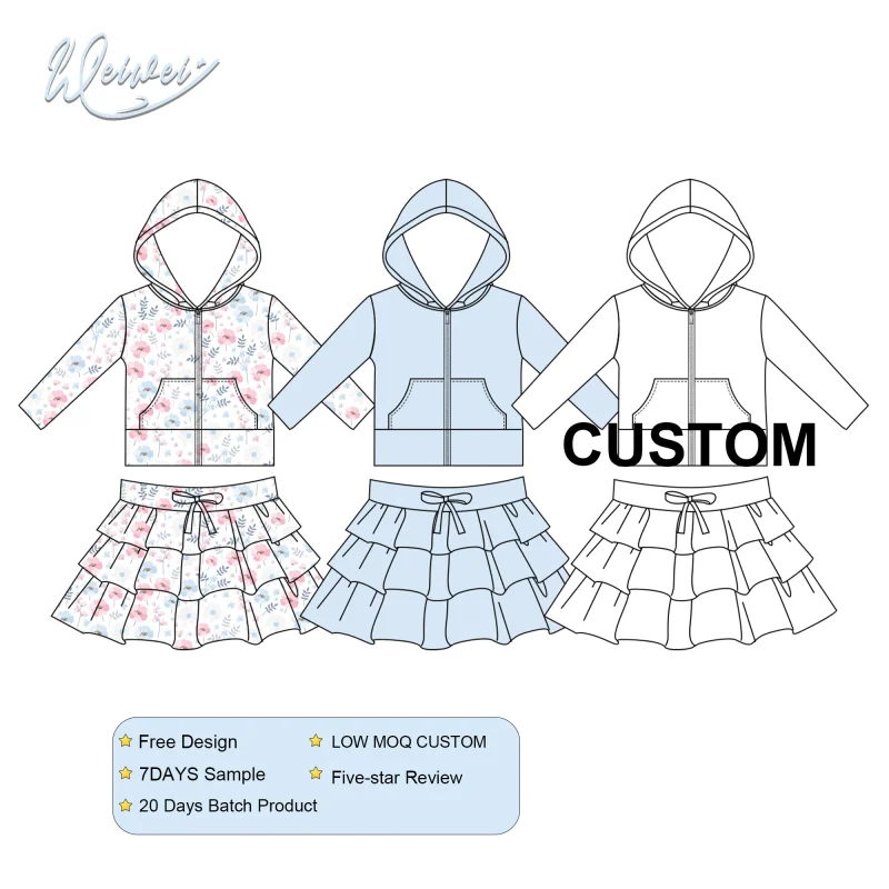 WEIWEI Girls Two-Tone Pleated Yoga Skort | REACH Certified Athletic Skirt with Built-in Shorts for Dance & Gym