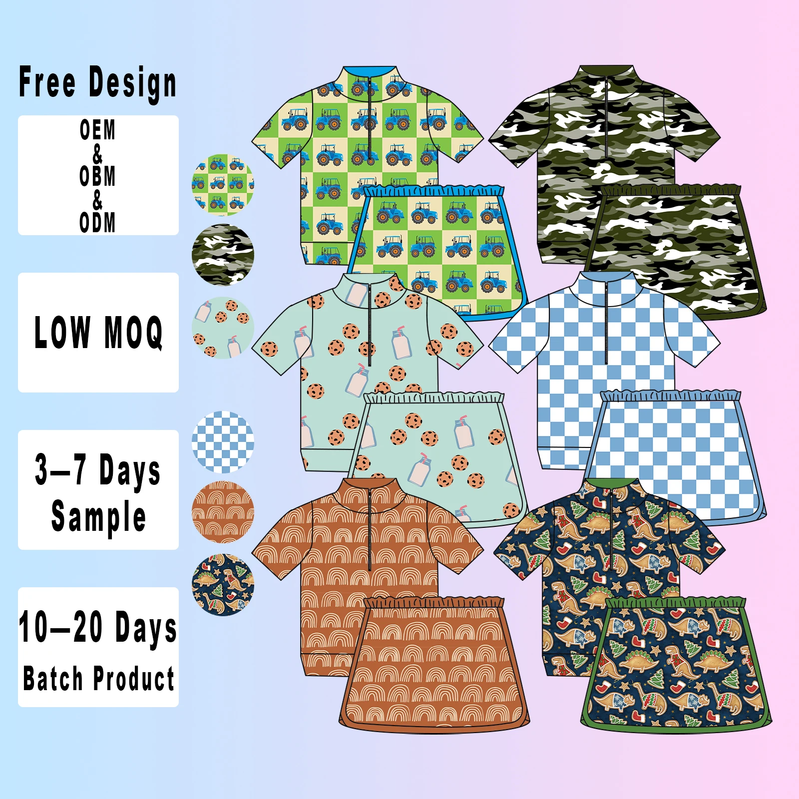 Custom Colors 2-Pcs Set Baby Performance Wear Clothes Yoga Fabric Old Money Embroidery Blanks ODM Sample Print Pattern - Image 6