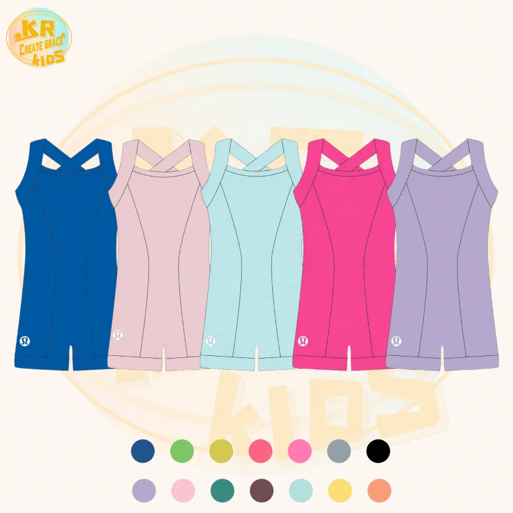 Custom Color Girls Plain Children Athletic Wear Teenager Fitness Yoga Training Dance Tennis Skirts for Kids - Image 4