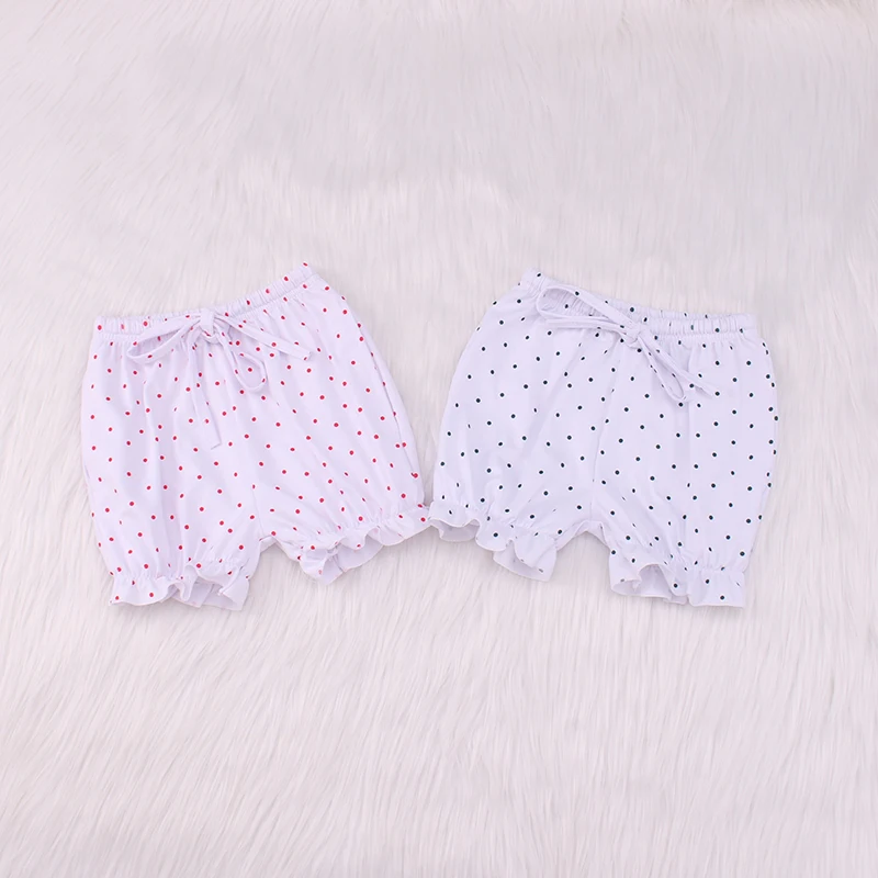 Happy Luoka OEM Christmas Red Black Dots Baby Girls Shorts