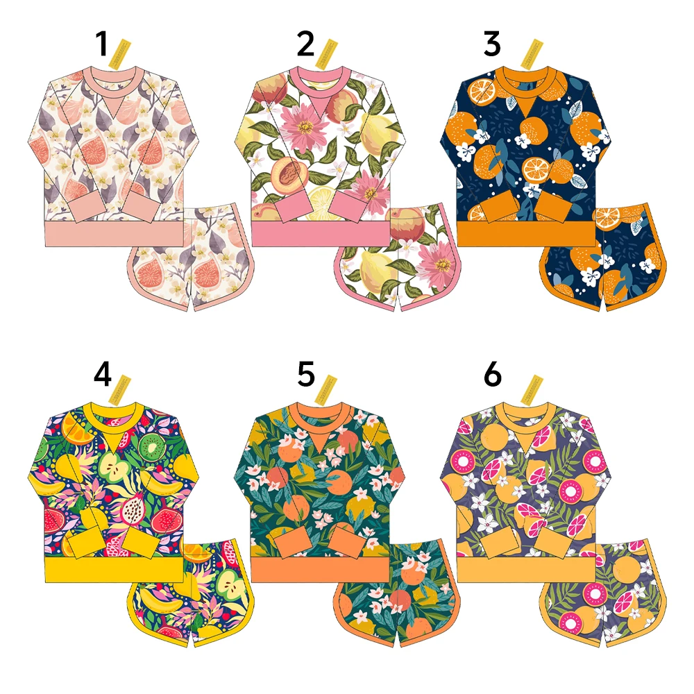 Kerui Kids Clothing Manufacturer Girls' Long Sleeved Shorts Autumn and Winter Set Active Wear Kids Girls Custom Sportswear Set - Image 2