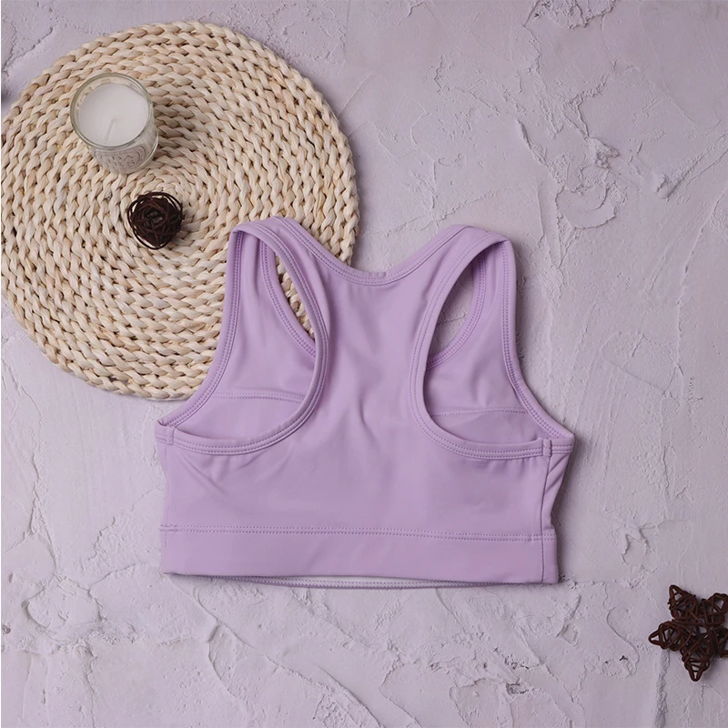 Custom Logo Girls Sports Butterluxe Training Bra Strappy Sports Bra Scoop Neck Yoga Bra for Teens Comfort Dance Crop Top - Image 5